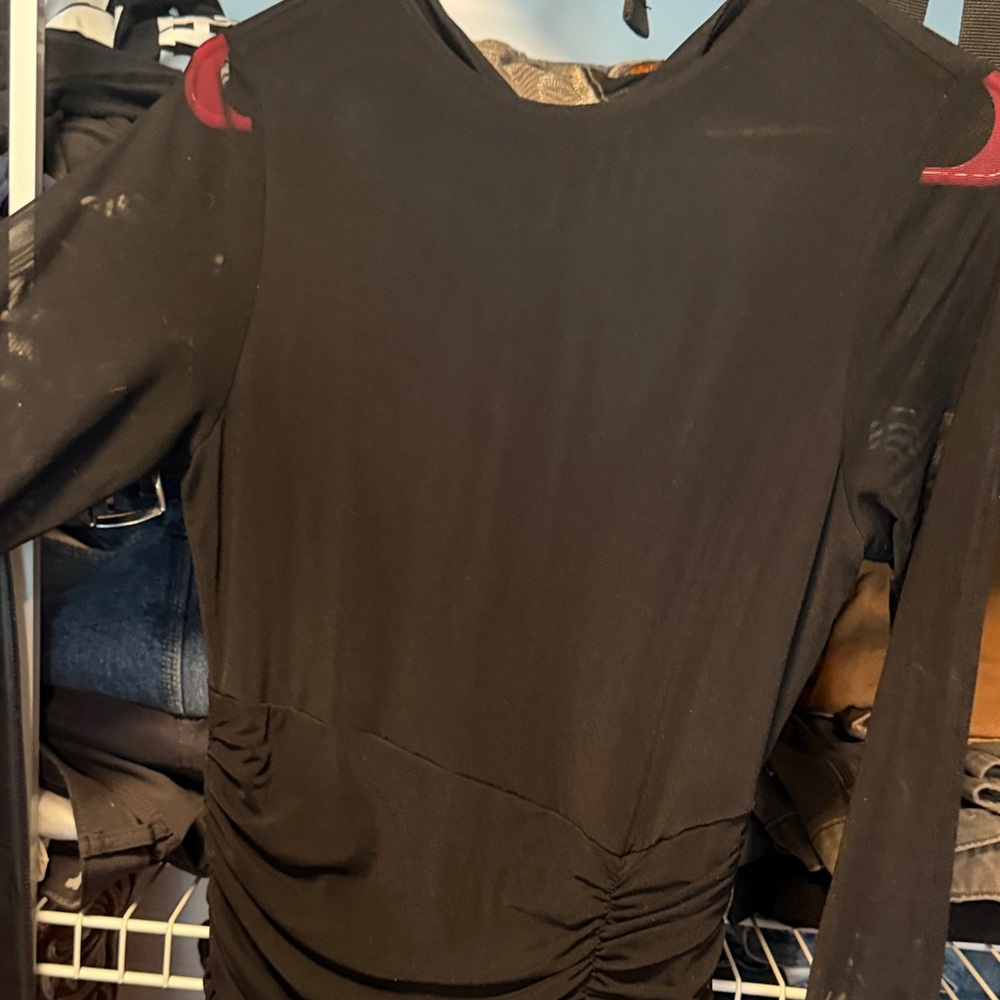 Amazon Black Ruched Maxi Dress